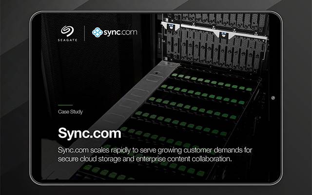 Sync.com Case Study: Scaling Up Storage Infrastructure Using Seagate Exos Systems